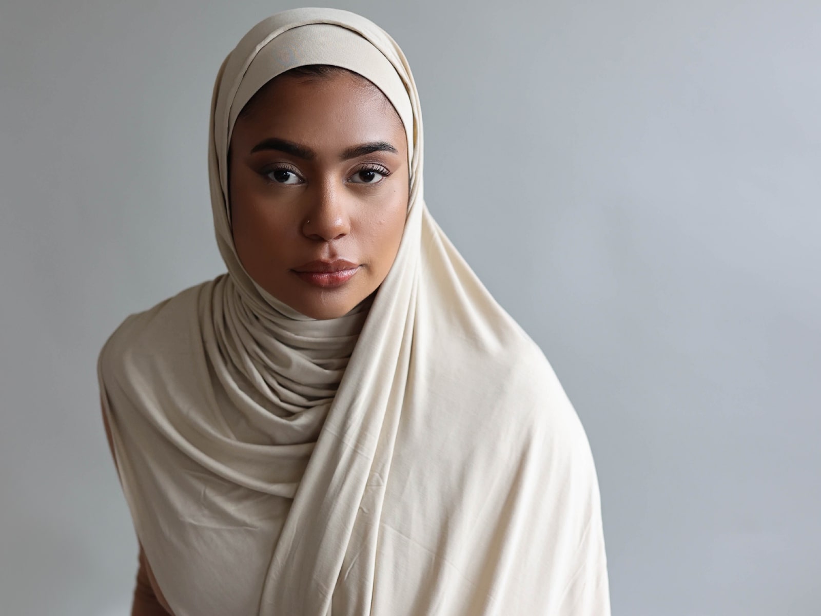 Premium Jersey Hijab Set - Vanilla
